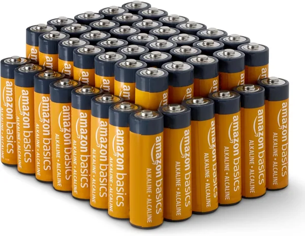 Amazon Basics AA 1.5 Volt Performance Alkaline Batteries, 48-Pack