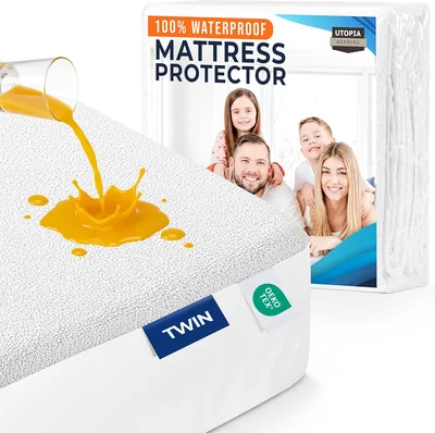 Utopia Bedding Waterproof Mattress Protector Twin - 30% Off