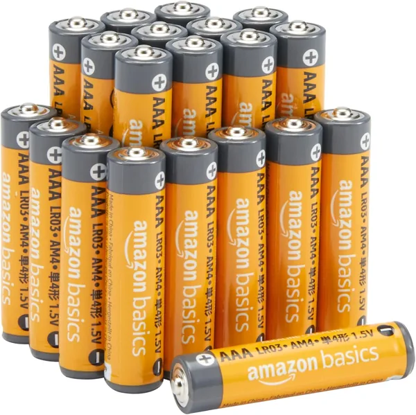 Amazon Basics 20-Pack AAA Alkaline High-Performance Batteries