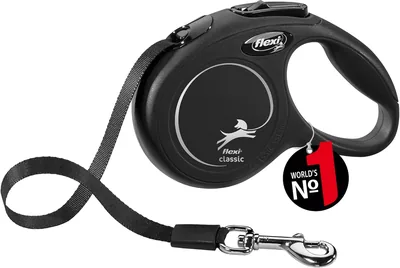 Flexi New Classic Smycz Automatyczna, Czarny, XS - Najlepszy Cena
