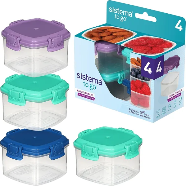 To Go Collection Mini Food Storage Containers, 2oz, Assorted, Set of 4