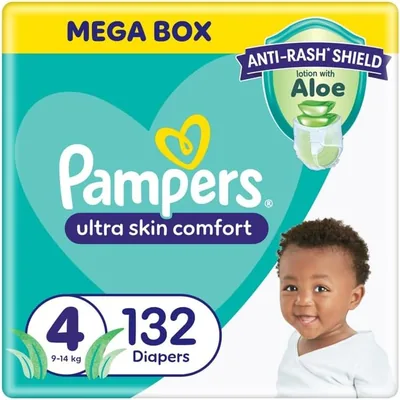 Pampers Anti-Rash Shield Taped Nappies Size 4