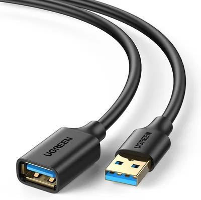 UGREEN USB 3.0 Verlengsnoer met Goudgepleide Contacten (1m) | USB 3.0 Vrouwelijk A naar Vrouwelijk A 5Gbps, compatibel met hub, extern