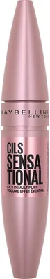 Mascara Maybelline New York Volume Sensational - Noir Extrême, 10 ml - Pinceau 6 tailles avec huile de rose