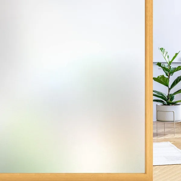 rabbitgoo Window Film Opaque Privacy Film Self-Adhesive Frosted Glass Film Anti-UV Adhesive Film Static Adhesive Film for Office Bathroom 44.5 x 200 cm Matte White
