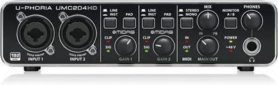 UMC204HD U-Phoria - Interface USB Meilleur Prix