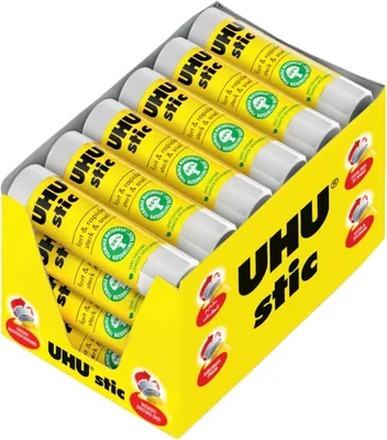 Lot de 24 pates UHU - 8.2 g par tube - Meilleur Prix