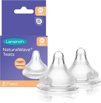 Lansinoh 75910-1 Smoczek na Butelkę, Bezbarwny, 2 szt. - Najlepsza Cena