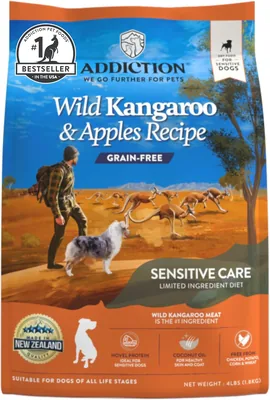 Addiction Wild Kangaroo & Apples Dry Dog Food - Premium Protein for Muscle & Weight Management