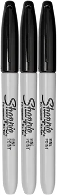 Sharpie Permanent Marker, Fine Point Black (3-Pack) - 12% Off