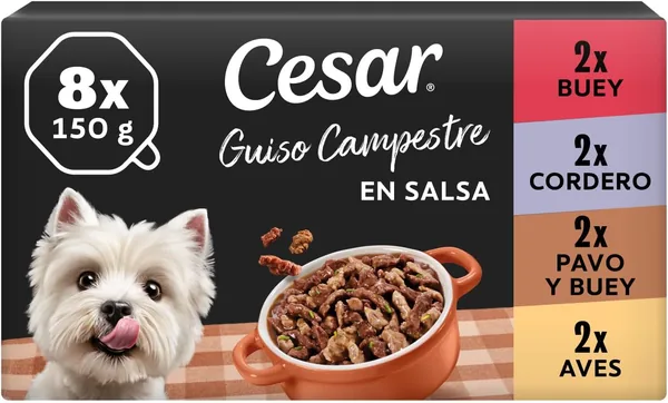 Cesar Pak Campesin 3 x 8 x 150 Bh01J, Recetas Campesinas con Salsa, 5.3 Onzas (Paquete de 24) - Mejor Oferta