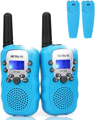 Retevis RT388 Walkie Talkies voor Kinderen, Lange Afstand 8CH Speelgoed Cadeau voor Jongens en Meisjes van 3-12 Jaar, LED Zaklamp voor Kamperen