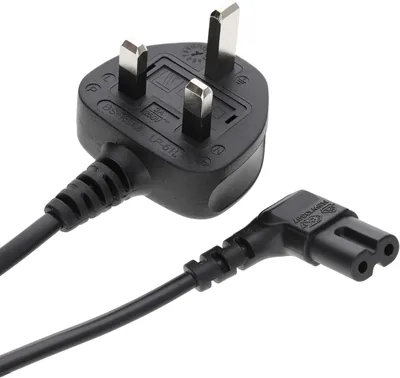 Kenable Power Cord 3m Right Angle Lead C7 UK Plug