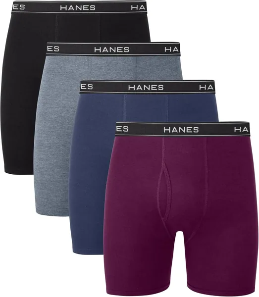 Hanes Men's 4 Pack FreshIQ Boxer Brief