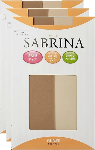 Gunze SP76 Women's Stockings Sabrina Smooth Zokki PS Set of 3 Pairs