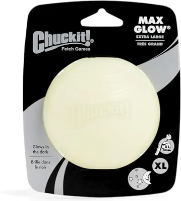 Chuckit! Glow in the Dark Bouncy Balls - Dog Toy, Extra-Large 3.5 Inch