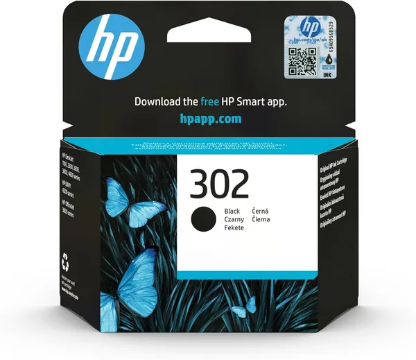 HP F6U66AE 302 Original Ink Cartridge Black Single Pack