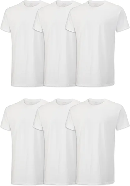 Fruit of The Loom Men's Crew Tee Undershirts, Moisture Wicking & Tag Free