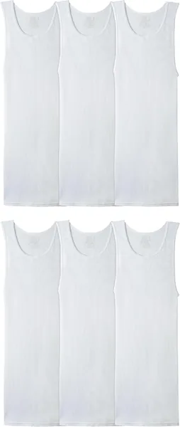 Fruit of the Loom Men's Sleeveless Tag Free Moisture Wicking Tank A-Shirt