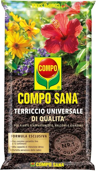COMPO SANA Quality Universal Potting Soil for Houseplants, Balcony and Garden, 20 Litres