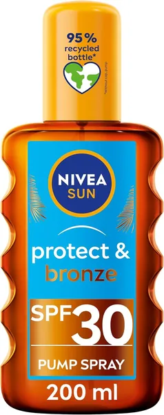 NIVEA SUN Protect & Bronze Oil Sunscreen Spray SPF 30 (200 ml)