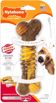 Nylabone Flavor Frenzy Wolf Dura Chew Cheesesteak Bone Dog Toy - 22% Off