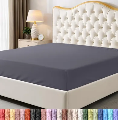 Twin Fitted Sheet 33% Off - Grey Ultra Soft Pocket