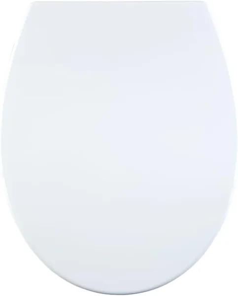 AQUALONA Premium Thermoplastic Toilet Seat Soft Close Hardwearing Seat with One Button Hinge Release Oval Shaped Easy to Clean Simple Installation Top and Bottom Fittings (White)