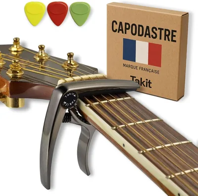 Capo TAKIT pour guitare acoustique et électrique - Garantie à vie - Qualité professionnelle - Bronze