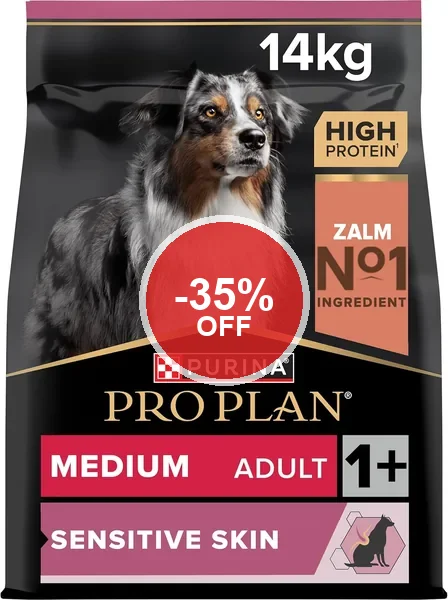 PRO PLAN Medium Adult met gevoelige huid - 35% korting