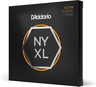 D'Addario NYXL Cuerdas para Guitarra Eléctrica 7 Cuerdas, Calibre Ligero Regular 10-59, Níquel-Acero - 12% Descuento