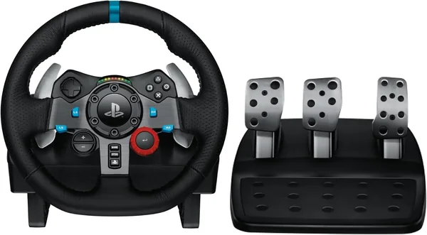 Logitech G29 Driving Force Racing Wheel and Floor Pedalsfor PS5, PS4, PC, Mac - Black - KSA Version