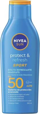 Protector Solar Corporal NIVEA SUN Protect & Refresh Sport FPS 50+ 200ml - Absorción Rápida, 64% Off