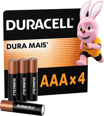 Duracell Pilhas Alcalinas AAA Palito - 4 Unidades