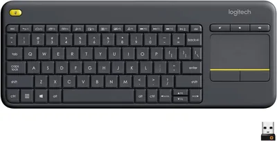 Logitech K400 Plus draadloze media toetsenbord met ingebouwde touchpad - 33% korting