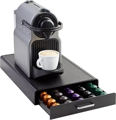 Amazon Basics Nespresso OriginalLine Coffee Pod Holder 50 Capsules Black Best Deal