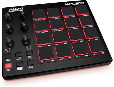 AKAI MPD218 MIDI Controller - 16 Drum Pads, Assignable Knobs, Best Deal