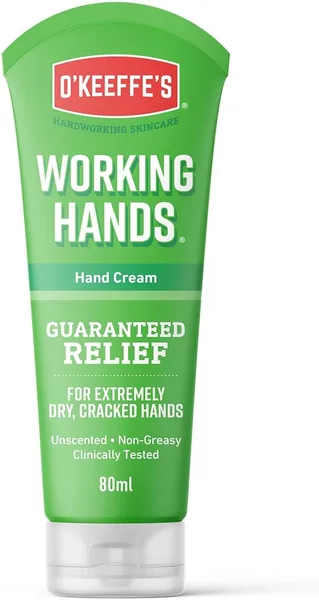O'Keeffe's Working Hands, 80ml Tube - Hand Cream for Extremely Dry, Cracked Hands