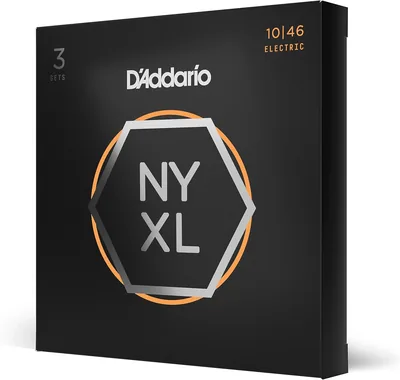 Cuerdas D'Addario NYXL1046-3P 10-46, 3 Juegos | Estabilidad de afinación garantizada