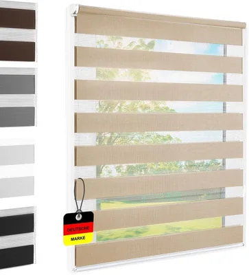 FOXX Doppelrollos Duo Roller Blind mit Prä-montierten Klemmen Kein Bohren erforderlich | Best Deal