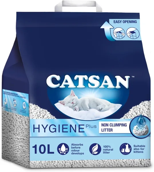 Catsan Hygiene Non-Clumping Cat Litter 10 Litre White