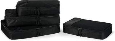 Amazon Essentials, Cubo per Imballaggio, Accessori da Viaggio, Organizzatore di Bagagli con Doppio Zip, Parte Superiore in Rete, 100% Poliestere, 2 Medio