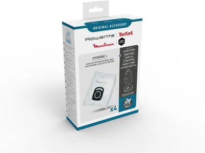 Sachets d'hygiène Rowenta 4 unités pour aspirateurs Compact Power, Power XXL, Silence Force, X-Trem Power, blanc (ZR200520) - Meilleur Prix