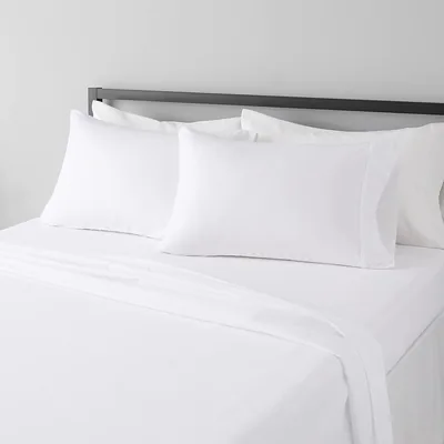 Basics Microfiber Bed Sheet Set Queen Bright White