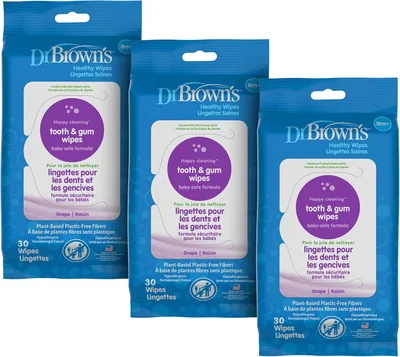 Dr. Brown's Tooth & Gum Wipes 30ct, 3-Pack - Best Deal