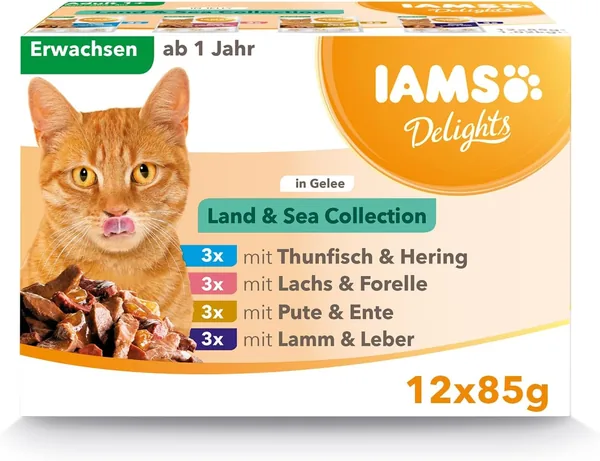 Iams Delights Karma dla Kotów, 12 x 85 g - Najlepsza cena