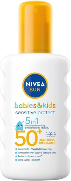 NIVEA ZON Baby & Kind Sensitief Zonnebrandspray - Zonnebrand voor Voelbare Huid - SPF 50 - Spuit - Zonnescherm