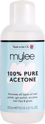 Mylee Acétone 100% Pure pour Retirer le Vernis à Ongles UV/LED Semi-Permanent (300 ml) - 80% de Réduction