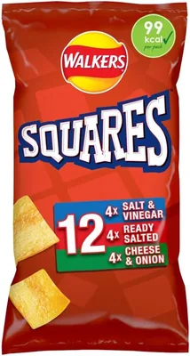 Walkers Squares Flavour Potato Snacks 74% Off
