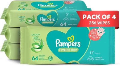 Pampers Complete Clean Wipes with Aloe Vera 256ct | 46% Off